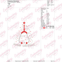 Nurse Merry Christmas Tree Embroidery Design
