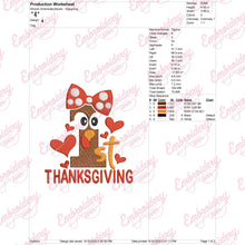 My 1st Girl Thanksgiving Embroidery Design