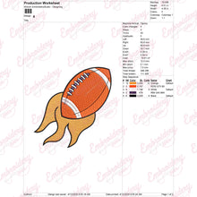 American Football Embroidery Design