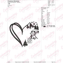 Heart Camping Embroidery Design