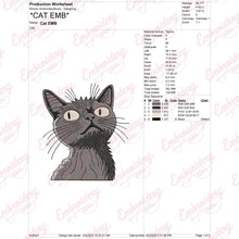 Little Black Cat Machine Embroidery Design