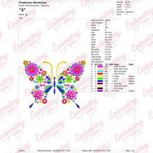 Colorful Butterfly Embroidery Design