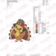 Baby Thanksgiving Turkey Kids Embroidery Design