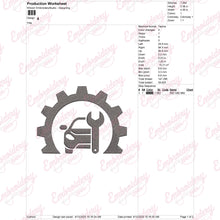 Auto Service Embroidery Design