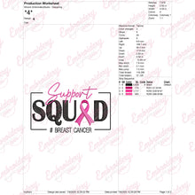 Support Squad Breast Cancer Awareness Embroidery Design