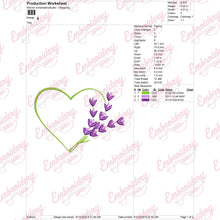 Heart Bouquet Embroidery Design