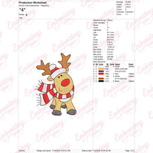 Christmas Reindeer Embroidery Design