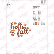 Hello Fall Embroidery Machine File