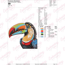 Cute Toucan Bird Embroidery Design