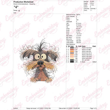 Crazy Dog Embroidery Design