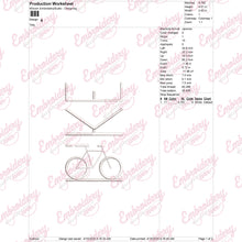 Bicycle Bike Machine Embroidery Design