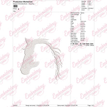 Young Girl With Horse Embroidery Design