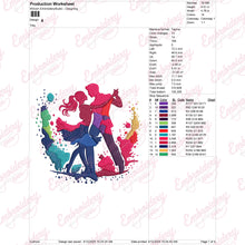 Dancing Couple Embroidery Design