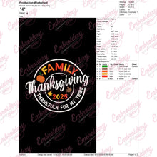 Family Thanksgiving Embroidery Design