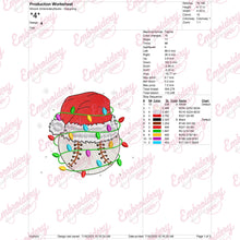 Christmas Baseball Embroidery Design