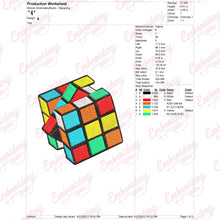 Rubik's Cube Puzzle Embroidery Design