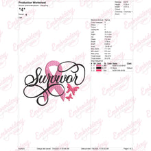Breast Cancer Survivor Embroidery Design