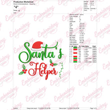 Santa's Helper Christmas Embroidery Design
