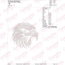 Eagle Head Embroidery Design