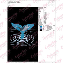 Humpback Whale Embroidery Design