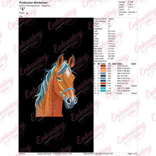 Horse Head Machine Embroidery Design