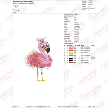 Flamingo Embroidery Design