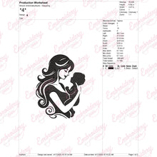 Mother and Baby Embroidery Design