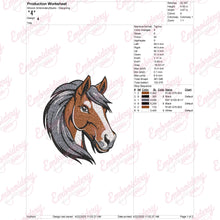 Cute Horse Head Embroidery Design