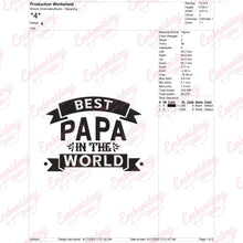 Best Papa In The World Embroidery Design