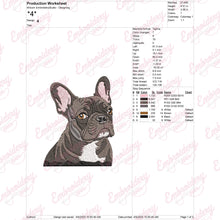French Bulldog Embroidery Design