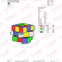 Rubik's Cube Puzzle Embroidery Design