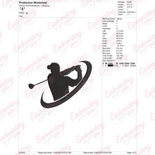 Swing Golf Logo Embroidery Design