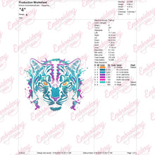 Leon Tiger Head Embroidery Design