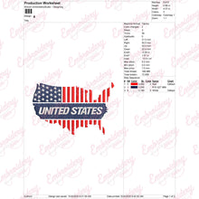 United States Embroidery Design