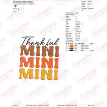 Thanksgiving Thankful Mini Embroidery Design