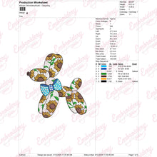 Funny Sunflowers Balloon Dog Embroidery Design