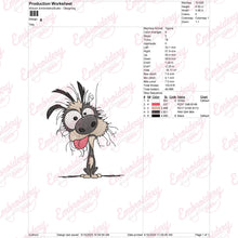 Funny Crazy Dog Embroidery Design
