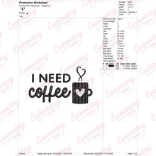 I Need Coffee Embroidery Design For Coffee Lover