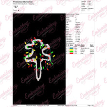 Christmas Vacation Cat Lighting Free Digital Machine Embroidery Design | Free & Instant Download