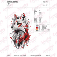 Cute Fox Face Embroidery Design