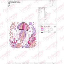 Tropical Jellyfish Machine Embroidery Design