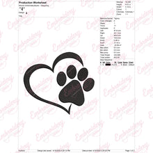 Cat Paw Heart Embroidery Design