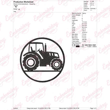 Farm Tractor Logo Embroidery Design