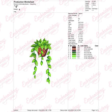 Hanging Plant In A Pot Embroidery Design