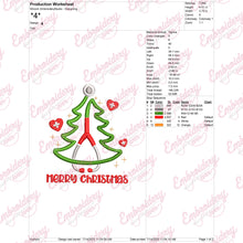 Stethoscope Christmas Tree Embroidery Design