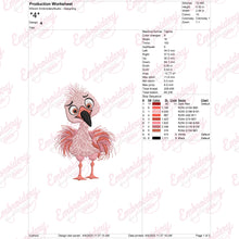 Funny Flamingo Embroidery Design