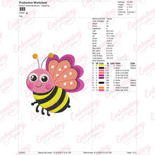 Funny Bee Embroidery Design