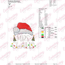 Mrs. Claus Christmas Embroidery Design