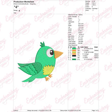 Funny Bird Embroidery Design