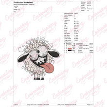 Crazy Sheep Embroidery Design